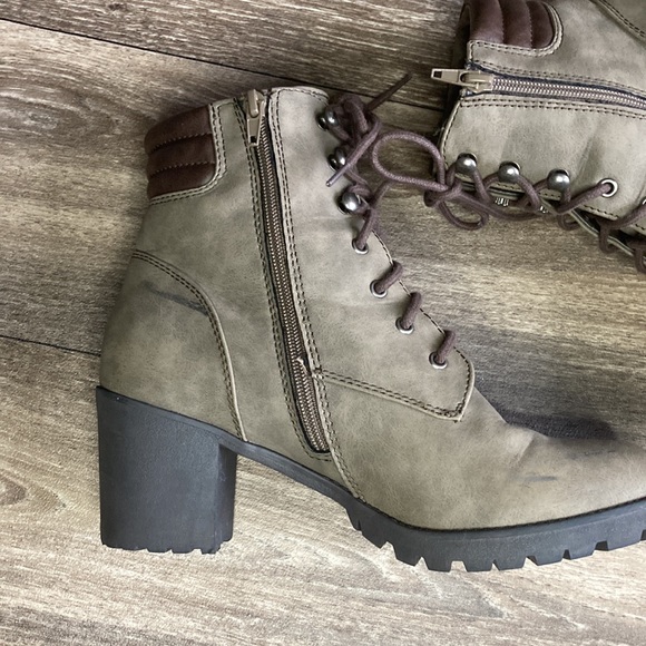 Report Platform Combat Booties Army Green and Brown size 10 - Picture 3 of 7